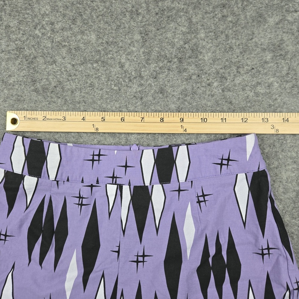 Sourpuss Women's Retro Sweetie Pie Shorts Size Medium Purple Rockabilly MCM - Picture 5 of 8